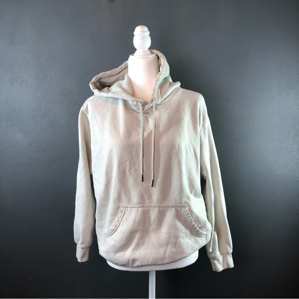 H&M Women's Nude Cream Basic Hoodie Sweatshirt M